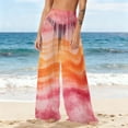 thumbnail image 6 of Gamivast Swimsuit Cover Ups for Women Mesh Beach Pants High Waisted Wide Leg Sheer See Through Bathing Suit Bottoms Summer Vacation Pool Party Outfits, 6 of 8