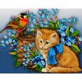 thumbnail image 1 of Diamond Painting (DE5887) DIY Kit Flores y Pájaro Gato Cuadrado Artesanía 30x40cm FLhrweasw Nuevo, 1 of 1