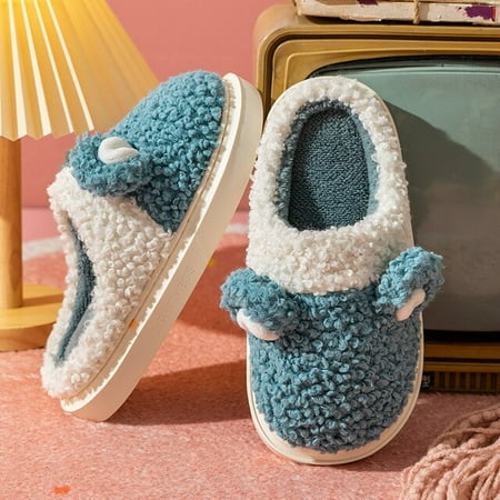 

CoCopeaunt New Cotton Slippers Women Winter Couple EVA Soft Thick Bottom Girl Heart Cute Plush Slippers Male Indoor Home Warm Slippers