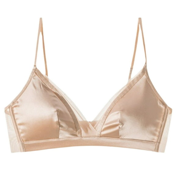 Women's Soft Wireless Bralette Seamless Comfort Triangle Bra Breathable Mesh Underwear Smoothing Support