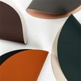 thumbnail image 2 of Chic Faux Leather Placemats, Two Tone Water Resistant Washable Round Table Mats, Durable Non-Slip Stain Resistant Placemats for Kitchen, Patio, Outdoor, Indoor Use (Collection Of, 2 of 7