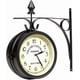 thumbnail image 3 of Wall Clock Wrought Iron Garden Clock Station Clock 2-sided Handmade Grand Central Terminal New York, 3 of 5