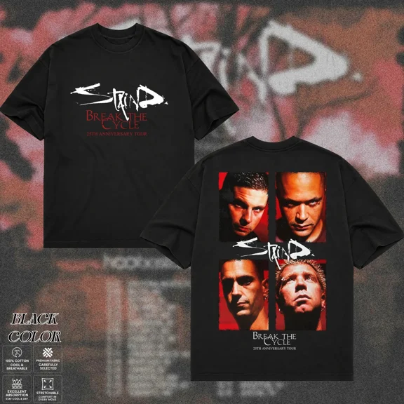Staind 25th Anniversary Tee, Break The Cycle Tour 2026 T-shirt