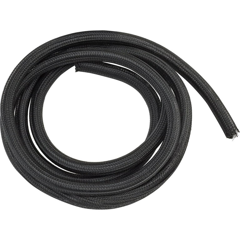 Secure Cable Ties 1 inch Black Flexible Split Loom - 10 Foot