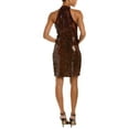 thumbnail image 2 of Halston womens  Cleo Sequin Dress, 10, Brown, 2 of 2
