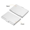 thumbnail image 3 of Professional Business Card Holder Aluminum Pocket Credit Card Case, Silver 2 Pack, 3 of 5