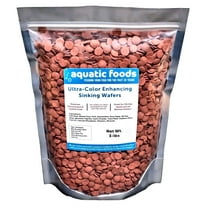 Ultra-Color Enhancing 1/2" Small Sinking Wafers with Color Enhancing Astaxanthin for Plecos, Shrimp, Snails, Crayfish, Crabs, Bottom Fish, All Herbivorous and Omnivorous Tropical Fish... 3-lb Bag