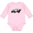 thumbnail image 3 of Inktastic Plaid Christmas Tractor With Cute Reindeer Boys or Girls Long Sleeve Baby Bodysuit, 3 of 5