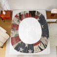 thumbnail image 5 of Feelyou Rustic Deer Animal Bed Sheets, Farmhouse Wooden Cabin King Sheets, Retro American Flag Sheet Set, Microfiber Bedroom Decor, 4 Pieces, 5 of 7