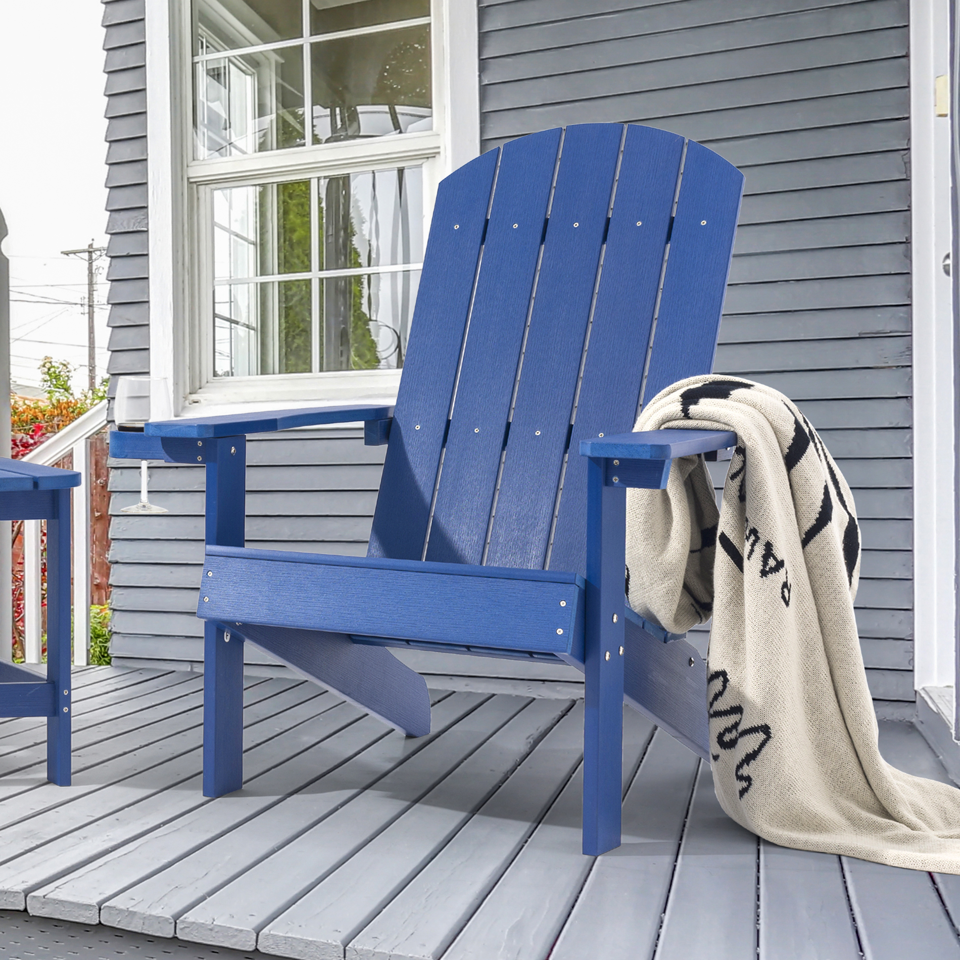 ACEGOSES Outdoor Patio Plastic Adirondack Chair 350 Lbs for Outside and