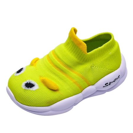 

AnuirheiH Toddler Infant Mesh Shoes Little Kids Baby Girls Boys Cartoon Cute Knitted Breathable Shoes Sale Clearance