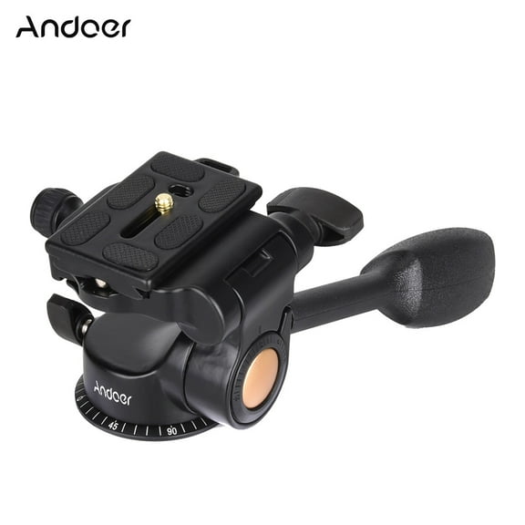 Ball head,3-way Fluid Head With Quick Plate Q08 Video Ball Dslr Camera Monopod Ball Head Camera Max. Load Plate Rotation Dslr Ainn Camera Handle Ball