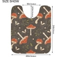 thumbnail image 4 of Dreamtimes Mushrooms Bath Mat Set Soft High Absorbent Non Slip Rectangular Bath Rug+U-Shaped Toilet Mat, Non-Slip Bath Carpet Bath Mats for Bathroom 23.6"x15.7"+17.3"x13.4", 4 of 5