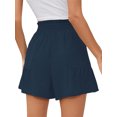 thumbnail image 6 of SLADYGLO Women Ruffled Wide-Legged Cropped Lace Up High-Waisted Shorts, 6 of 7