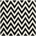thumbnail image 6 of SAFAVIEH Cambridge Kaitlyn Zig Zag Stripes Wool Area Rug, Black/Ivory, 6' x 6' Square, 6 of 10