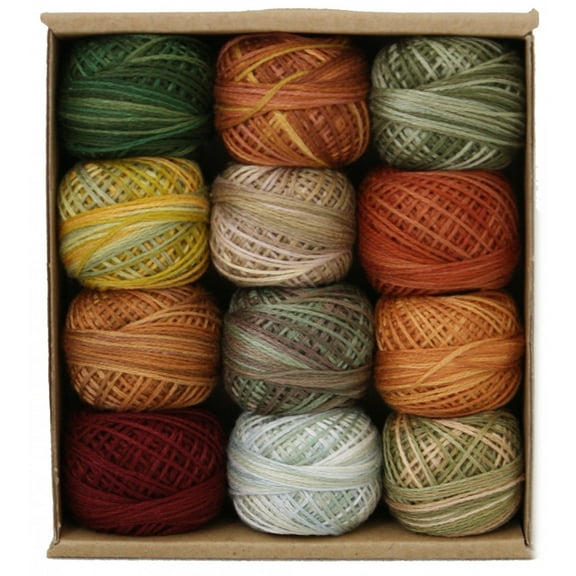 Valdani 3-Strand Ball Floss 30yd Country Lights Set 2 Dark 12 Colors