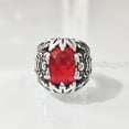 thumbnail image 2 of Red Garnet Ring, Silver Jewelry, 925 Silver Ring, Father's Day, Checker Garnet Scorpion Ring, January Birthstone Ring, Heavy Mens Ring, Spiritual Healing Gemstone, Christmas, Designer Mans Ring, 2 of 8