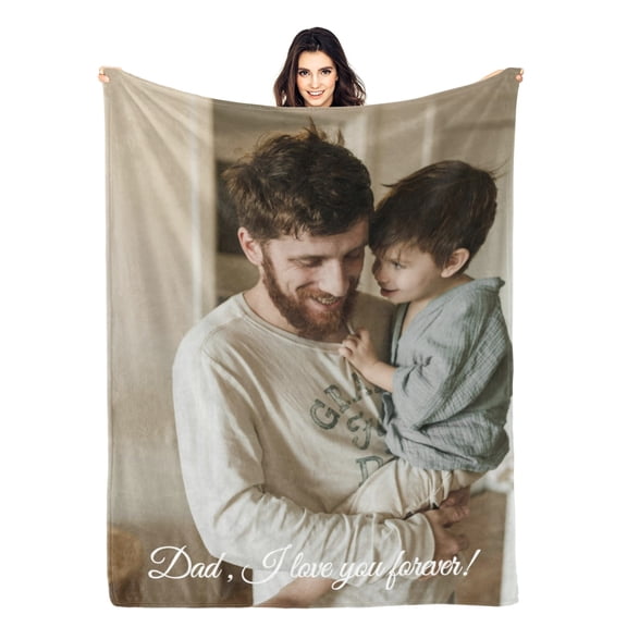 AISENIN Personalized Photo Blanket | Custom Soft Fleece Throw with Photos & Text, Perfect for Couch/Bed/Sofa, Ideal Wedding/Christmas/New Year Gift