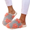 thumbnail image 6 of JUSLIO Womens Slippers Closed Toe Slide Fuzzy Plush Flat Sole Non Slip Indoor House Slippers, 6 of 7