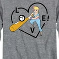 thumbnail image 3 of Toy Story - Bo Peep Baseball Love - Toddler And Youth Long Sleeve Graphic T-Shirt, 3 of 5