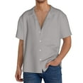 thumbnail image 3 of Wukai Gary Men's Casual Short-Sleeve Button Down Shirt - Lightweight Summer Dress Shirt for Daily Wear-Medium, 3 of 7