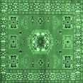 thumbnail image 1 of Ahgly Company Indoor Square Geometric Emerald Green Traditional Area Rugs, 3' Square, 1 of 4