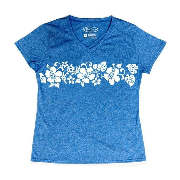Women's Short Sleeve Dry Fit : Hawaii-Blue Small