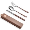 thumbnail image 1 of Conjuntos de vajillas Utensilios de cocina 304 Utensilios de acero inoxidable Conjunto de kits de vajilla portátiles cucharas irrompibles con caso Camping tipo 2 Eigraketly HA012710-02, 1 of 7