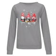 thumbnail image 2 of Nouveaux Hauts pour Femmes 2023 Chemises d'Été Col Rond Manches Longues Hauts Blouse Imprimée Coupe Décontractée Chandail en Molleton Oversize pour Femmes, 2 of 4
