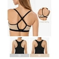 thumbnail image 3 of LUCKMEEY Sheer Mesh Plunge Bras for Women Crossable Straps Wireless Triangle Everyday Bra, 3 of 6