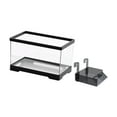 thumbnail image 2 of Kit de inicio de tortuga de tortuga Kit de arranque de fondo Bottom Drainage Box Reptile Hábitat Terrario acuático para la escalada de , Negro, L L con plataforma, 2 of 9