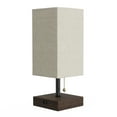 thumbnail image 7 of Lavish Home Small LED Desk Lamp with USB Charging Port (Linen/Brown), 7 of 7