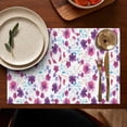 thumbnail image 4 of Pioneer Flower Floral Print Pattern Summer Placemats Table Placemats Set Of 6-Linen Kitchen Washable Placemats Table Mats 12x18 Inch Non-Slip Heat Resistant, 4 of 5