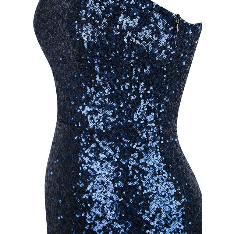 Angel-fashions Women's Asymmetric Ribbon Gradual Sequin Mermaid Prom Dress  Vintage Elegant Formal Bodycon Dresses Evening Party Tube Top Prom Gown  Wedding Bridesmaid Maxi Skirt Royal Blue Medium - Walmart.com