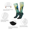 thumbnail image 3 of Easygdp Chaussettes de Sport Imprimé Paon Rouge et Bleu Chaussettes de Compression pour Hommes et Femmes, 3 of 6