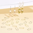 thumbnail image 3 of 200pcs 20mm Golden and Stainless Steel Color Earring Hooks Kidney Ear Wire Hypoallergenic Hoop Earrings for Jewelry Making,Pin:0.7mm, 3 of 5