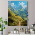 thumbnail image 4 of Qisvanset 12x16 Inch Abstract Geometric Orbs Teal Gold Canvas Print Wall Art, 4 of 5
