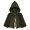 Green, variant on Huchen Renaissance Medieval Hooded Cape Adult Polyester Cloak Halloween Party Victorian Capelet for Adults (Green)