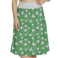 thumbnail image 1 of Women's Soccer Football Field Grunge Effect A-line Printed Skirt Casual Wear, 3XL, White Black and Green, by Ambesonne, 1 of 6