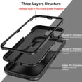 thumbnail image 5 of Xhy Compatible with iPhone 13 Mini Case, Heavy Duty Hard Shockproof Armor Protector Case Cover for iPhone 13 Mini Phone Case (Black), 5 of 7