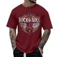 thumbnail image 2 of Rock Roll Graphic Tees for Men 2026 Summer Casual Short Sleeve Crewneck Rock Music Lover T Shirts Streetwear, 2 of 4