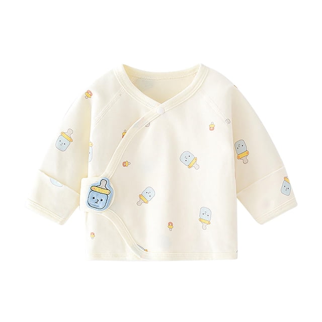 Birdeem Baby Spring Thin Printed Half Back Pajamas and Monk Clothing Baby Top