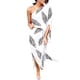 thumbnail image 1 of Gibobby Vestido largo de verano para mujer Vestido corto fruncido de un hombro con estampado floral para mujer Vestidos de fiesta cruzados con dobladillo asim(Blanco,XL), 1 of 5