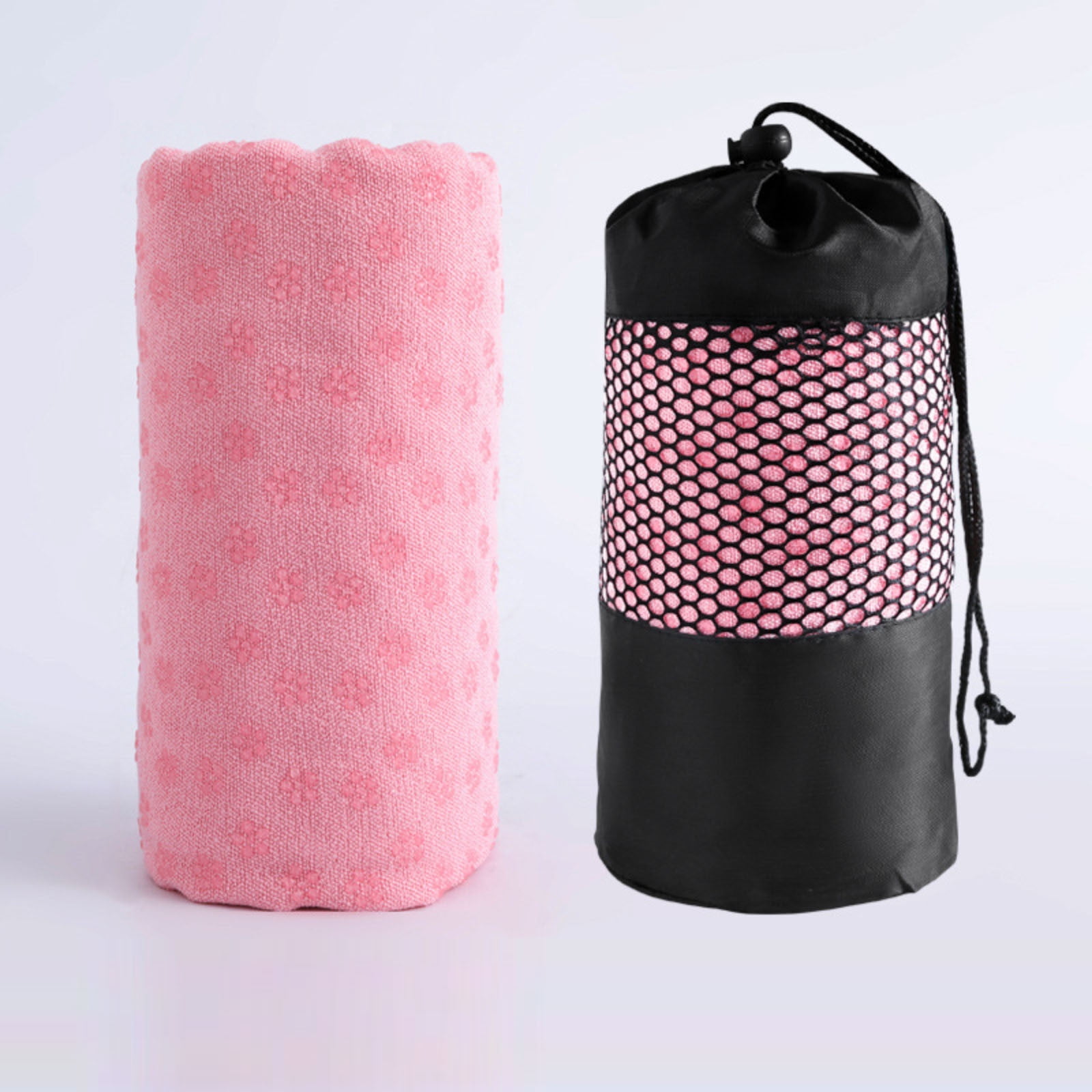 Professional Yoga Practice Towel, 183x82cm Fitness Yoga Mat Cover, Machine Washable Easy Cleaning, Back Adhesive Non-Slip Ensures Exercise Safety, Gym and Home Use