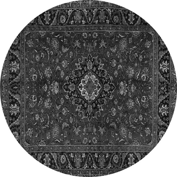 Ahgly Company Indoor Round Persian Gray Traditional Area Rugs, 5' Round