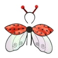 thumbnail image 3 of Disfraz infantil de alas con diadema, disfraz de animal para Halloween para actuaciones Rojo, 3 of 8