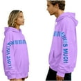 thumbnail image 6 of Mifsaly Matching Hoodies for Couples Valentines Hooded Sweatshirt Girlfriend Gifts Sweatshirts Letter Print Pullover Tops Matching Hoodie Husband and Wife Going Out Festival Unisex Outfits, 6 of 8