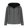 thumbnail image 3 of Mens Heavyweight Hoodie Jacket Zip Up Fleece Sherpa Lined Bomber Coat Tactical Warm Pockets 2025 Trendy, 3 of 5