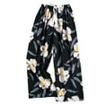 thumbnail image 2 of Juesizh Womens Wide Leg Pants Drawstring Waist Trousers Fashion Loose Printed Loungewear Casual Pants, 2 of 4