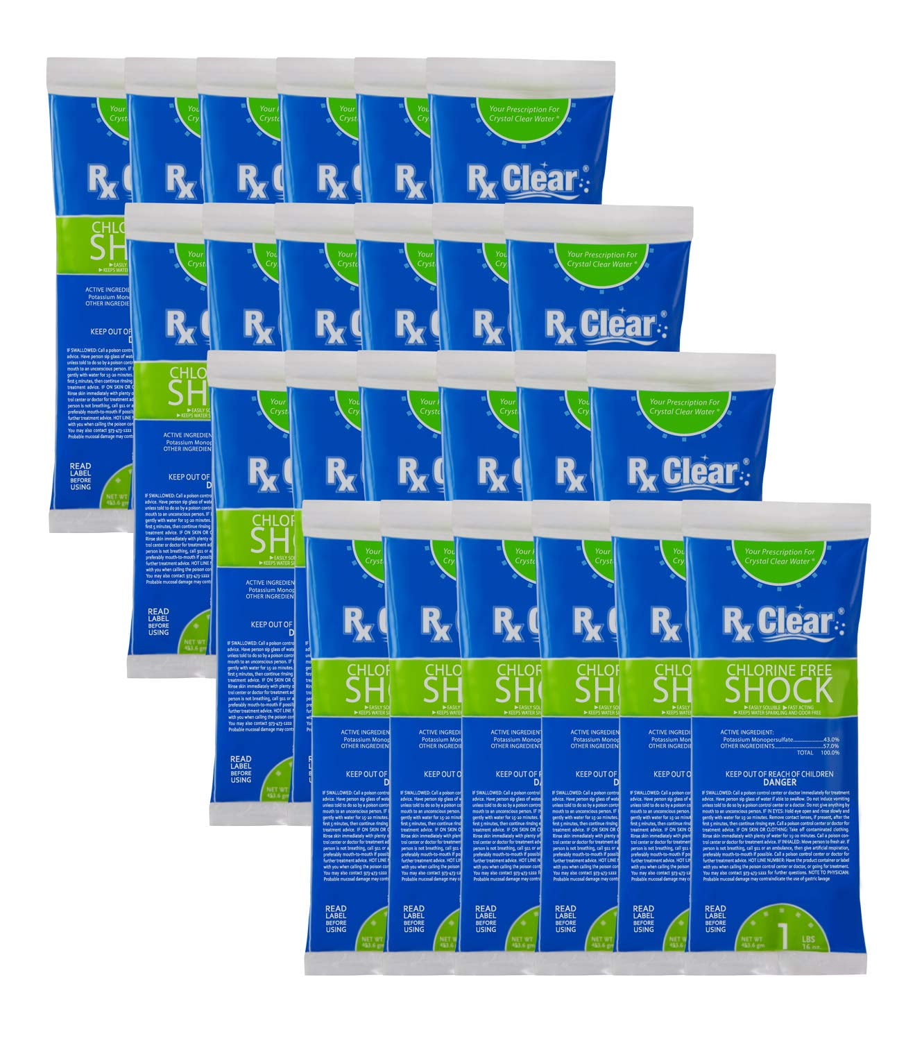 Rx Clear Chlorine Free Swimming Pool Shock 24 lbs